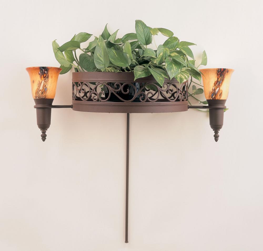2-LITE WALL BRACKET /POT HOLDER